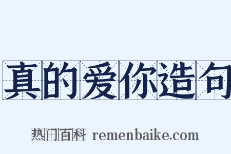 真的爱你造句是什么意思的图片